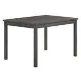 YWUFUART 48" Wooden Counter Height Rectangular Dining Table Set with 4 Chairs, 5-Piece Kitchen Table Set for Dining Room, Living Room, Kitchen, Black YWUFUART