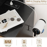 Makeup Vanity Desk with Sliding Mirror and Lights, Large Dressing Table with Charging Station, 3 Lighting Modes, 5 Large Drawers and 3 Tiers of Open Shelves for Bedroom, Dark Brown GarveeHome