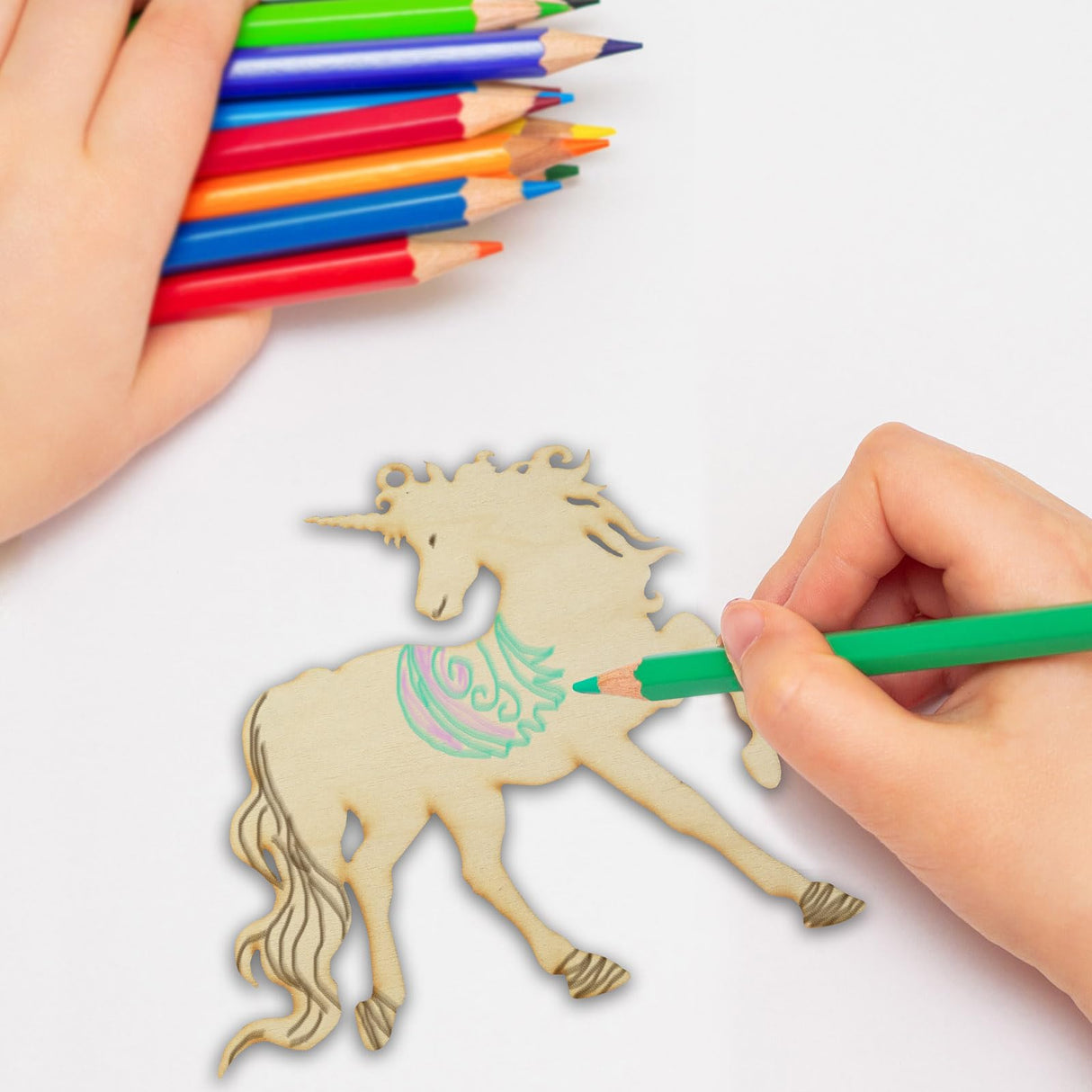 Summer-Ray 20 Wooden Unicorn Laser Cutout DIY Craft Home Decoration Art Embellishment Room Decoration Summer-Ray.com