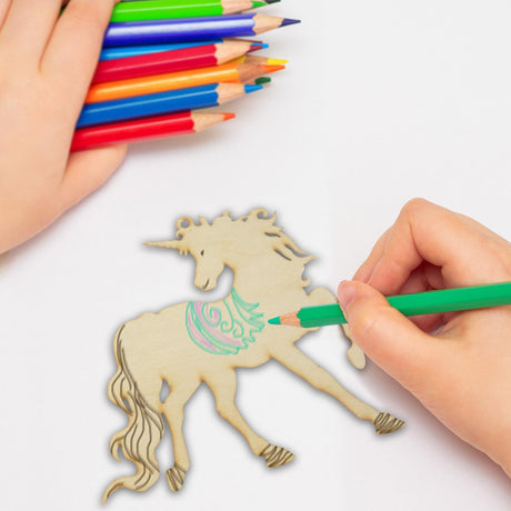 Summer-Ray 20 Wooden Unicorn Laser Cutout DIY Craft Home Decoration Art Embellishment Room Decoration Summer-Ray.com