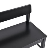 DUHOME Entryway Bench, Black Dining Bench with Spindle Back Farmhouse Wood Windsor Bench for Foyer Balcony Living Room, Black DUHOME