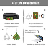 WindMage 12 Pack 4 inch Sublimation Wind Spinner Blanks 3D Aluminum Metal Wind Sculpture Kinetic Spinners for Yard Garden Indoor Art Sublimation Christmas Ornament Hanging Decoration (Xmas Tree) WindMage