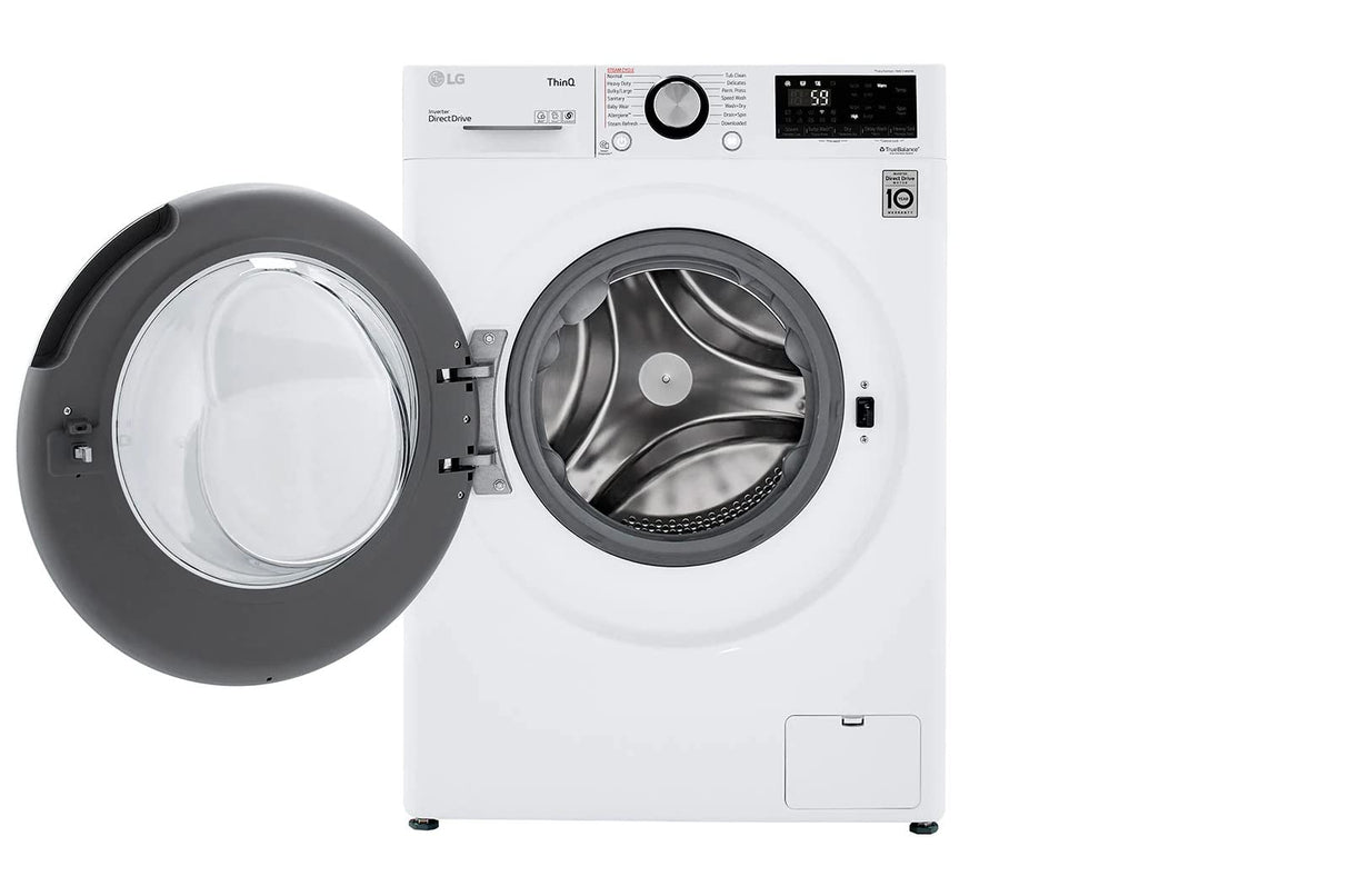 LG WM3555HWA 24 Inch Smart All In One Washer/Dryer with 2.3 cu. ft. Capacity, Wi-Fi Enabled, 14 Wash Cycles, 1400 RPM, Ventless, NeveRust Stainless Steel Drum, Quiet Operation, TrueBalance, Sensor Dry in White LG