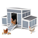 U-MAX Chicken Coop, 56" Large Wooden Chicken Hutch with 6 Nesting Boxes, Outdoor Hen House Chicken Cage U-MAX