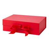 Bobobag 10.5" Large Gift box with Magnetic Lid and Ribbon for Christmas,Valentine's day,Birthdays, Bridal Gifts,Weddings,DIY and so on (Large, Red) Bobobag