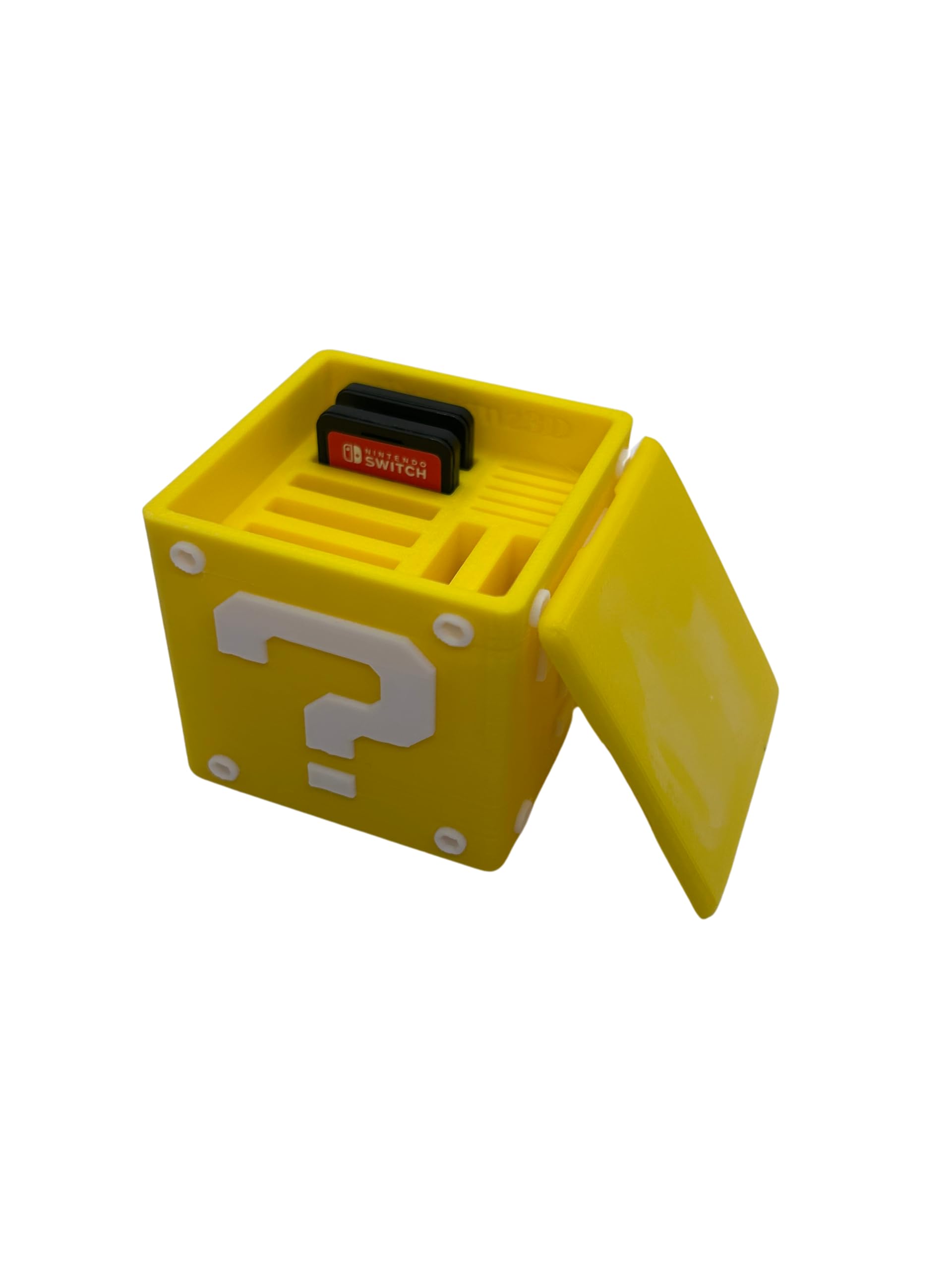 Designz3D Game Storage Case for Nintendo Switch Games and Micro SD Cards (Yellow) - WoodArtSupply