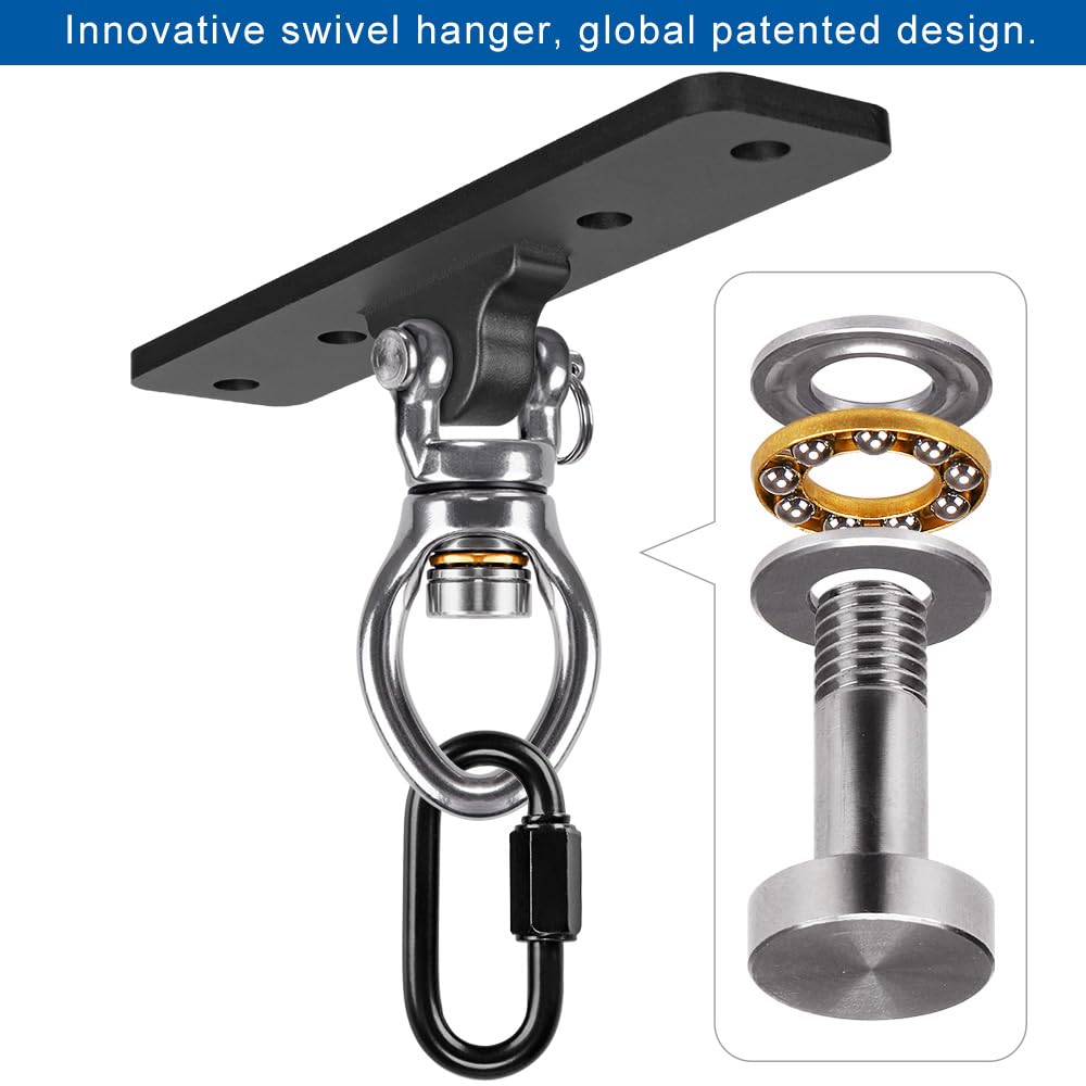 Kipika Heavy Bag Hanger - Heavy Duty Punching Bag Mount Steel Hanger Bracket, Ceiling Wall Mount Wood Beam Hook Holder for Boxing, Kickboxing, Muay Thai, and Home Gym Fitness Equipment Kipika