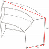 Romig Marque Single-Unit Reception Curved Desk Workstation “72W x 32D” - Mahogany Romig