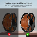FLASHFORGE 3D Printer Filament, PLA PRO Filament 1.75mm, 1KG Spool (2.2lbs), Dimensional Accuracy +/- 0.02mm for FDM 3D Printers, Better Tenacity & No Knotting (Brown) FLASHFORGE