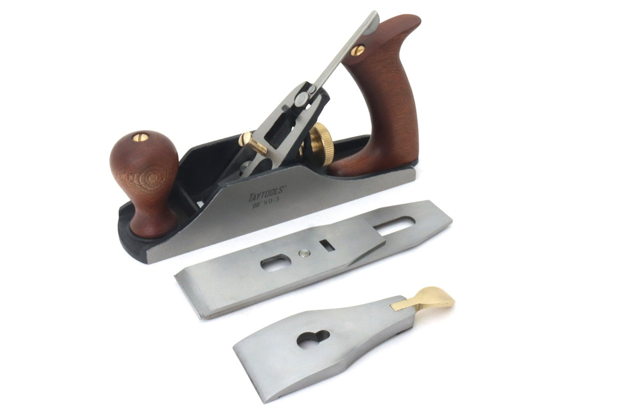 Taytools #3 Premium Bedrock Style Flattop Smoothing Plane Bench Plane - 9-1/4" Long Sole, 1-3/4" Wide Blade Cryo O1 Steel Taytools