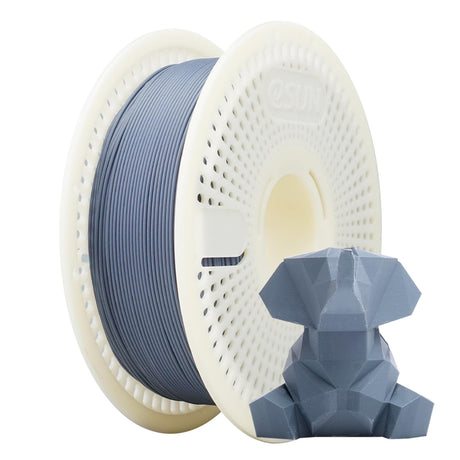 eSUN Matte PLA Refilament 1.75mm and Upgarded eSpool+ Set, Reusable and Removable Filament Spool Replacement with 3D Printer Refill Matte PLA, 1KG Spoolless 3D Printing Filament, Dark Grey eSUN