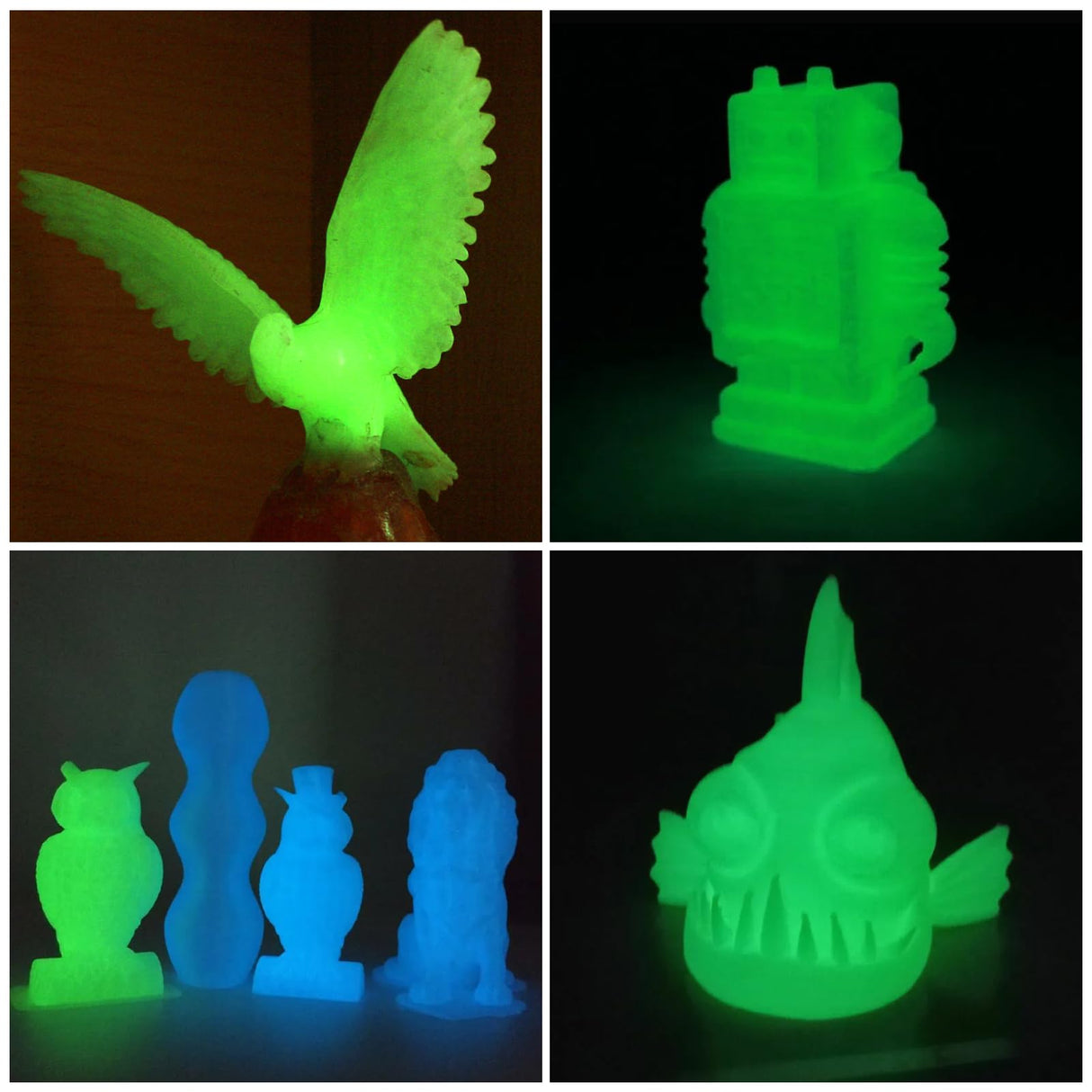 CCTREE Glow in The Dark ASA Filament 1.75mm, UV-Resistant, High-Strength & Weatherproof Material for Durable Outdoor Prints, 1kg (2.2lbs) Spool, Accuracy +/- 0.03mm, Glow Green CCTREE