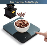 Homebuds Food Scale, 33lb/15kg Digital Kitchen Scale, Weight Grams and Ounces in 1g/0.1oz Precision for Baking and Cooking, LED Display, 3*AAA Batteries Included, Tempered Glass, Blue HomeBuds