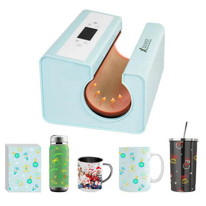 XDOVET Tumbler Heat Press Machine - Mug Press Sublimation Machine, Use with Heat Transfer Paper, Heating Fast and Even for DIY Blank Glass Coffee Cups and Water Bottle