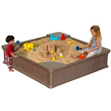Modern Home 4ft x 4ft Weather Resistant Outdoor Sandbox Kit w/Cover Vandue