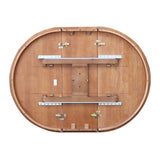 IC International Concepts 36" Round Top Pedestal 12" Leaf-30.1" H Dining Table, Distressed Oak IC International Concepts