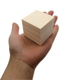 6 Pcs 2 Inch Wood Cubes, Unfinished Natural Wood Square Blocks for Arts and Crafts XYSMZM