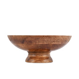 NIRMAN FRUIT BOWL Mango Wood Round Shaped Serving Bowl For Fruit,Dessert Platter Tray Dish Kitchen Dining Fruit,Dessert,Snack (12" x 12" x 5") NIRMAN