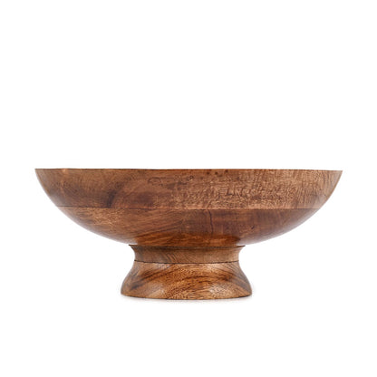 NIRMAN FRUIT BOWL Mango Wood Round Shaped Serving Bowl For Fruit,Dessert Platter Tray Dish Kitchen Dining Fruit,Dessert,Snack (12" x 12" x 5")