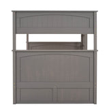 Harper & Bright Designs Full Over Full Bunk Bed with Trundle, Wood Bunk Bed with Guardrails for Kids and Teens, Brushed Gray Harper & Bright Designs