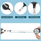 18 Pieces Sublimation Retractable Badge Holder Blank Sublimation Tag Holder DIY Retractable Heat Transfer ID Badge Holder with Clip for ID Card Holders, Keys, Name Tag (Black) Zonon