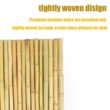Mininfa Natural Rolled Bamboo Fence, Eco-Friendly Bamboo Fencing, 0.7 in D x 4 feet High x 6 feet Long, Bamboo Screen for Garden, Privacy Mininfa
