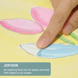 Masking Fluid Pen for Watercolor Painting and Various Art Projects,Watercolor Masking Fluid,100ml Art Masking Fluid,Artists Watercolor Medium,Masking Fluid Pen,Blue Liquid Pigment Drawing Gum JOFOOK