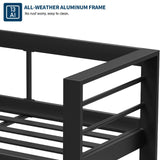 UDPATIO Outdoor Loveseat Aluminum Outdoor Furniture Sofa, Patio Seating Loveseat with 5" Thick Cushion and Waterproof Cover UDPATIO