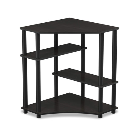 FURINNO Turn-N-Tube Space Saving, Corner Desk, Espresso/Black Furinno