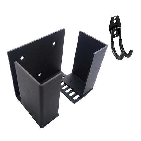 WELLMETE EV Charger Holder-Adjustable for Different Size Control Box, Heavy Duty Metal Wall Mount Bracket with Cable Hook for J1772 EV Mobile Charger & Telsa Charger, Enduring Charging Box Holder WELLMETE