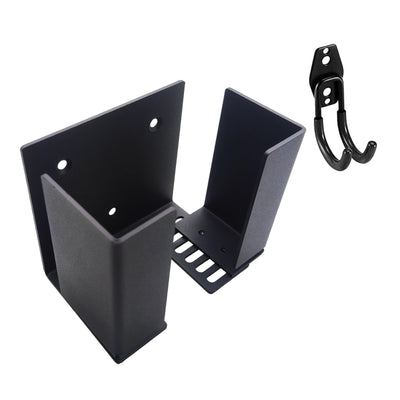 WELLMETE EV Charger Holder-Adjustable for Different Size Control Box, Heavy Duty Metal Wall Mount Bracket with Cable Hook for J1772 EV Mobile Charger & Telsa Charger, Enduring Charging Box Holder