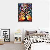 AALBLAC Paint by Numbers Kit for Adults Beginners - Stained Glass Tree of Life Paint by Number Canvas, DIY Acrylic Easy Tree Oil Painting for Gift Home Wall Decor 16 X 20 Inch AALBLAC