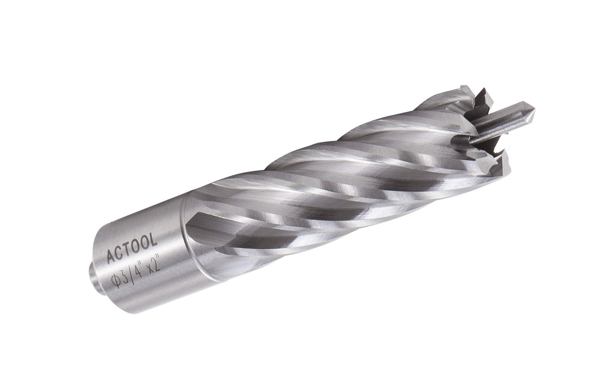 ACTOOL 3/4" Diameter × 2" Depth of Cut HSS ANNULAR Cutter with 3/4'' Weldon Shank ACTOOL