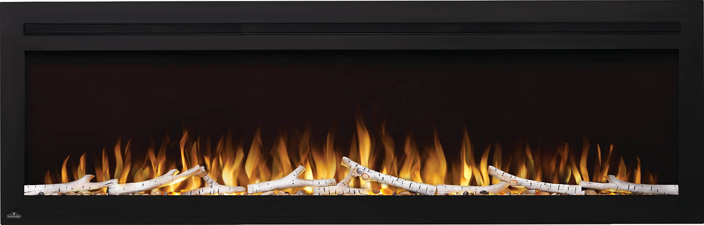 Napoleon Purview 72 inch Wall Mount Electric Fireplace - Black, NEFL72HI