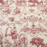Red Comforter Set Queen 7 Piece Bed in a Bag Toile de Jouy Botanical Comforter with Sheet Set Soft Micorfiber Bedding Set (1 Comforter,2 Pillow Shams,1 Flat Sheet,1 Fitted Sheet,2 Pillowcases) Xruibed