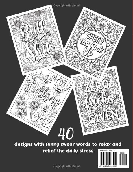 Adult Swear Words Coloring Book: Live, Laugh, Fuck Off: Swear Words Colouring Book for Adults | Sweary Coloring Book for Stress Relief and Relaxation | Adult Coloring Book Cuss Words S·WONIU