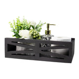 TNQNCFL Wooden Bathroom Decor Box,Rustic Toilet Tank Box,Bathroom Decor Box Toilet, Wooden Storage Box,Farmhouse Bathroom Accessories, Toilet Paper Basket（Black） TNQNCFL