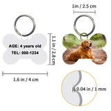30 Pcs Sublimation Blank Dog Tags Bone Shaped DIY Double Sided Aluminum Dog ID Tags Bone Shaped Pet Name Tags Dog Collar Tags with Dogs and Cats GEKIXUTP