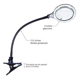 Brightech LightView Flex Magnifying Desk Lamp, 1.75X Light Magnifier, Adjustable Magnifying Glass with Light for Crafts, Reading, Close Work Brightech