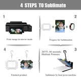 WindMage 16Packs 3inch Sublimation Wind Spinner Blanks 3D Aluminum Metal Wind Sculpture Kinetic Spinners for Yard and Garden Indoor Art Sublimation Christmas Ornament Hanging Decoration WindMage