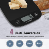 NUTRI FIT Food Scale for Kitchen Scales Digital Weight Grams and Ounces, Baking Scale Accurate for Weight Loss, Cooking, Coffee, Keto Diet, Meal Prep, 0.1oz Ultra Slim Smart Tare Black NUTRI FIT