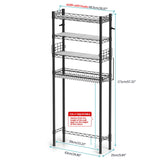 Hodonas Over Toilet Bathroom Organizer, 4-Tier Over The Toilet Storage Shelf Bathroom Shelves, Above Toilet Storage Rack Bathroom Space Saver, Black Hodonas
