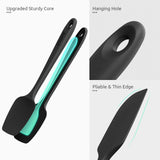 U-Taste Silicone Spatula Set with 600 Degrees Fahrenheit Heat Resistant (Black) U-Taste