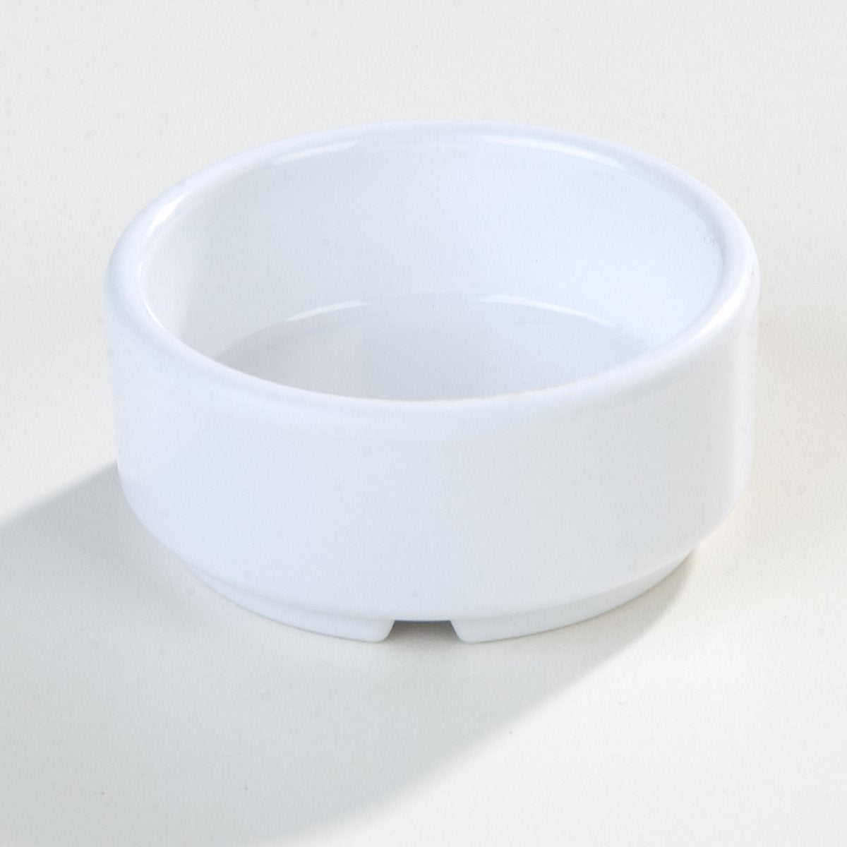 Carlisle FoodService Products Plastic Straight Sided Ramekin, Durable Dips and Sauce Bowl for Home, Kitchen, and Restaurant, Melamine, 2 Ounces, White Carlisle FoodService Products