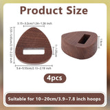 OLYCRAFT 4Pcs Wooden Embroidery Hoop Display Stand 1.9cm Thick Embroidery Hoop Wooden Base Triangle Wood Embroidery Hoop Easels Embroidery Cross Stitch Stand Decor for DIY Craft Projects Display OLYCRAFT