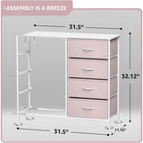 Sorbus Kids Dresser with 8 Drawers - Storage Unit Organizer Chest for Clothes - Bedroom, Kids Room, Nursery, & Closet (Pink, 31.5 x 12 x 32-8 Drawer) Sorbus