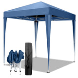 VINGLI 6.5x6.5 Pop Up Canopy Tent, Outdoor Tent Canopy Foldable Portable Canopies for Camping, Patio, Parties, EZ Up Gazebo Canopy with Carry Bag (Blue) VINGLI