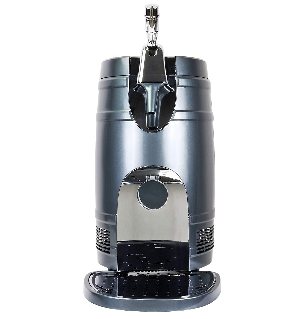 Koolatron 5L Mini Beer Keg Cooler with Dual Taps for Gravity or Pressurized Top Dispensing Kegs, Includes 12V DC and 110V AC Koolatron