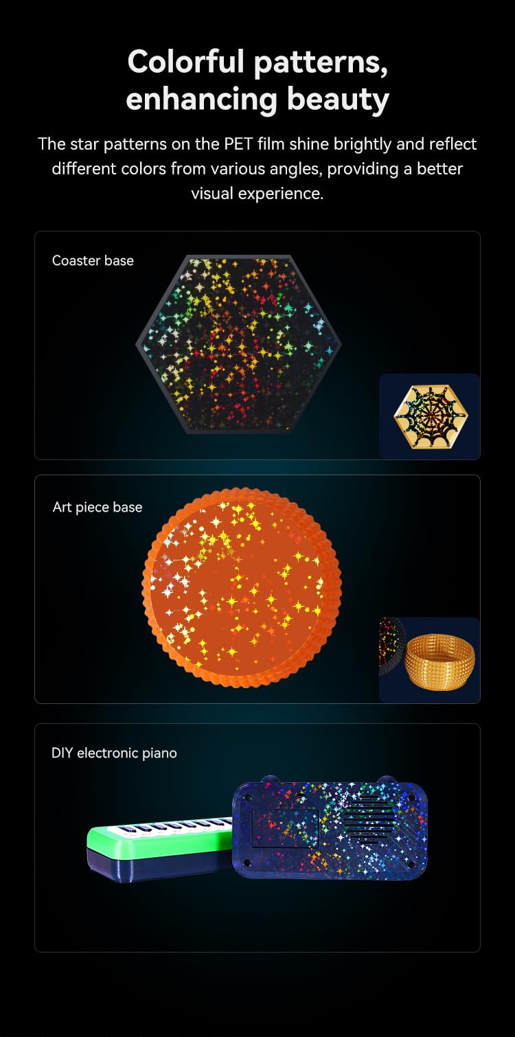 Creality Double-sided Printing “Stars” Platform 235*235mm (Glossy PET + Coated PEI), Without soft magnetic sticker, 3D Printer Platform for K1/Ender-3 V3/SE/KE/S1/3 S1Pro/3/3 Pro/3S/3V2/5/5S/5Pro Lokkr