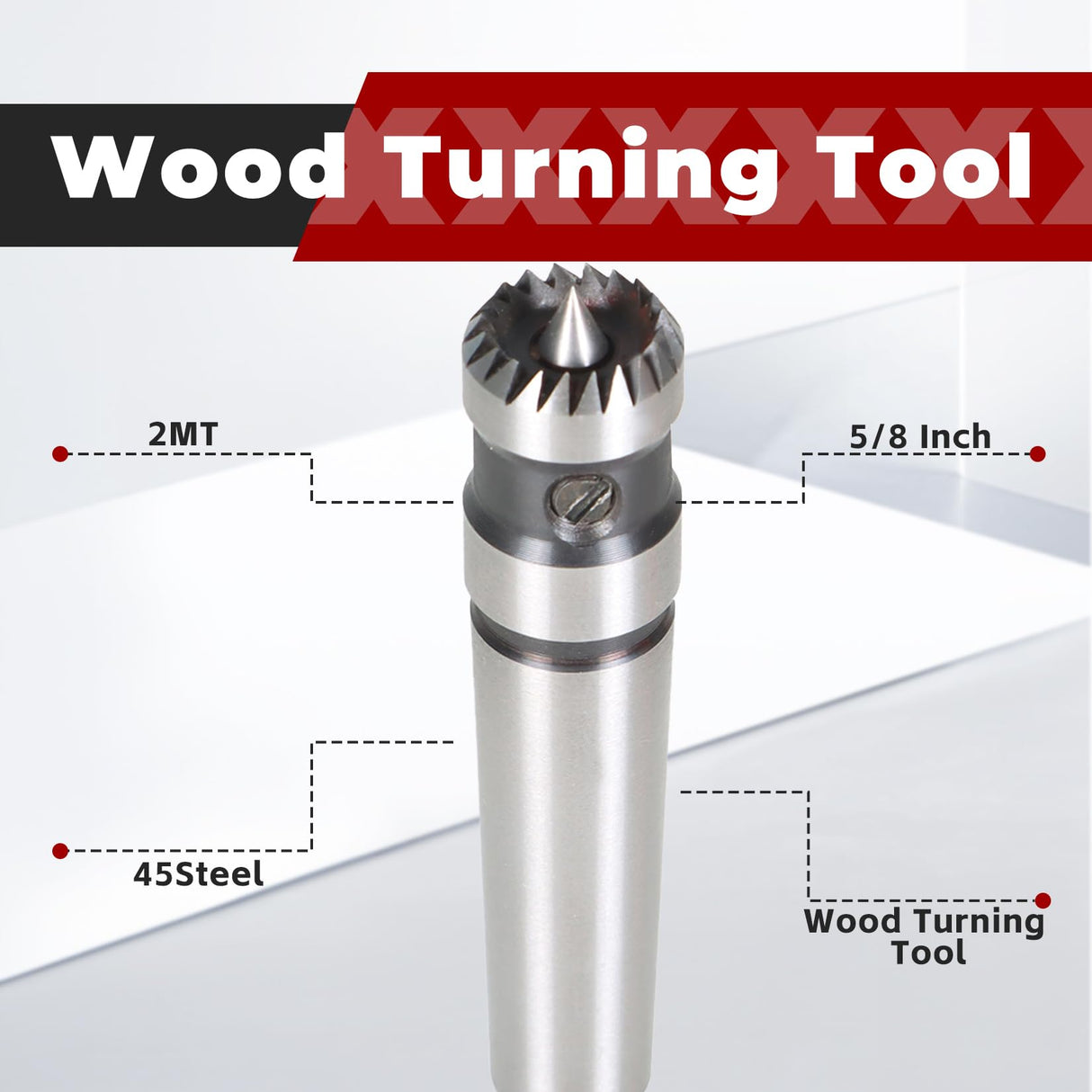 findmall 2MT Wood Turning Tool with 5/8 Inch Super Wood Lathe Drive Center for Wood and Metalworking Lathe Drive Center findmall